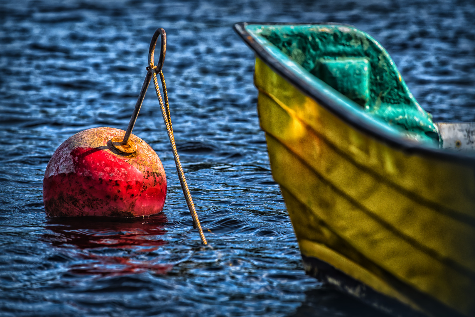 Grundfarben auf dem Wasser