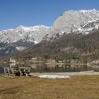 Grundlsee letzter Schneerest am See