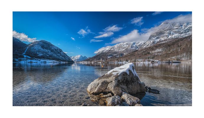Grundlsee - Winter und Niedrigwasser