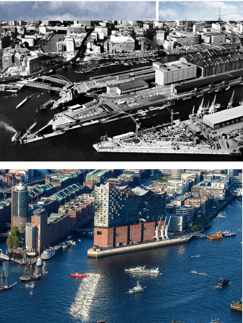 Grundstein für die Elbphilharmonie 1963