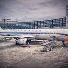 Grungy Retro Lufthansa Airbus A321-231