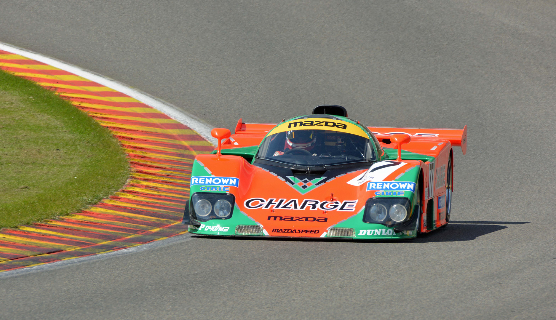 Gruppe C Mazda on Spa-Classic