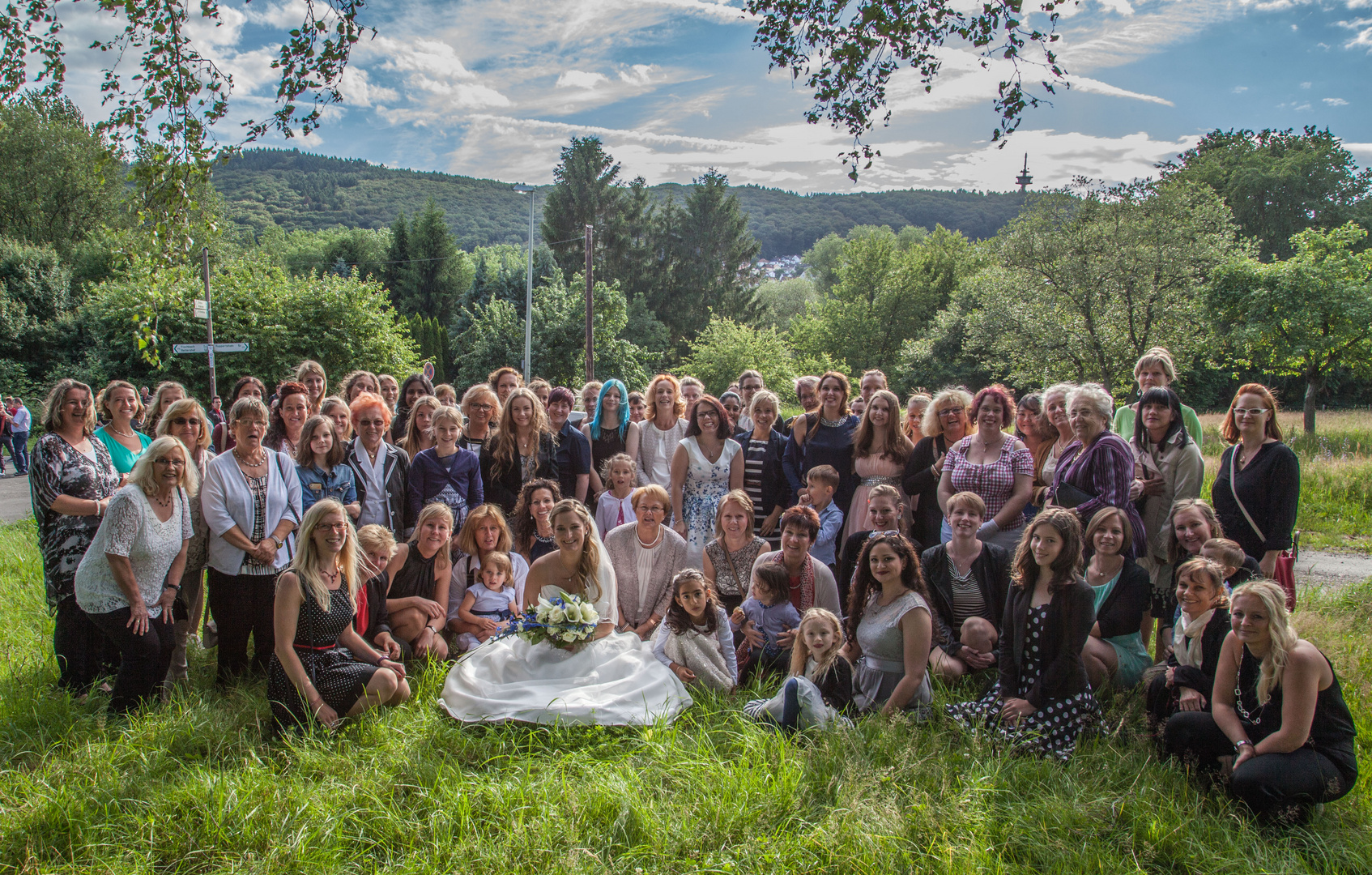 Gruppenfoto Hochzeit