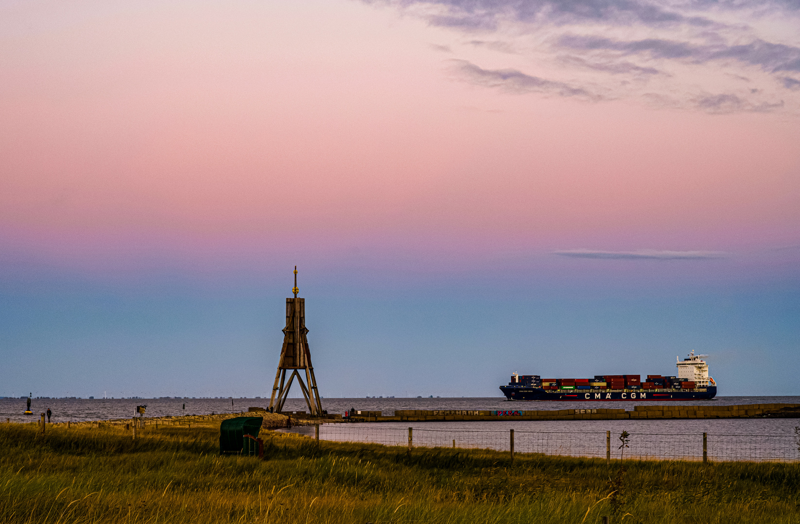 Gruß aus Cuxhaven blaue Stunde