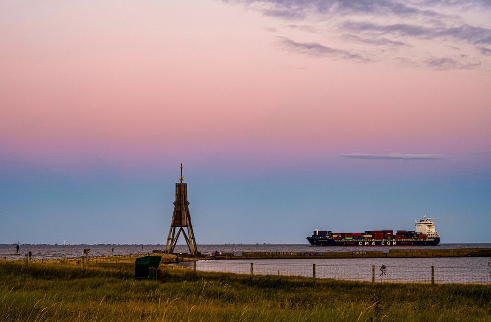 Gruß aus Cuxhaven blaue Stunde