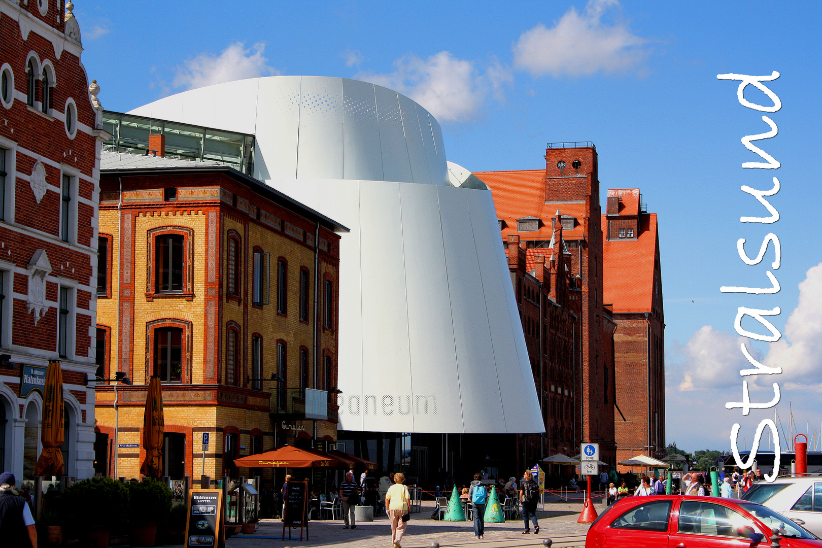 Gruß-Postkarte Stralsund