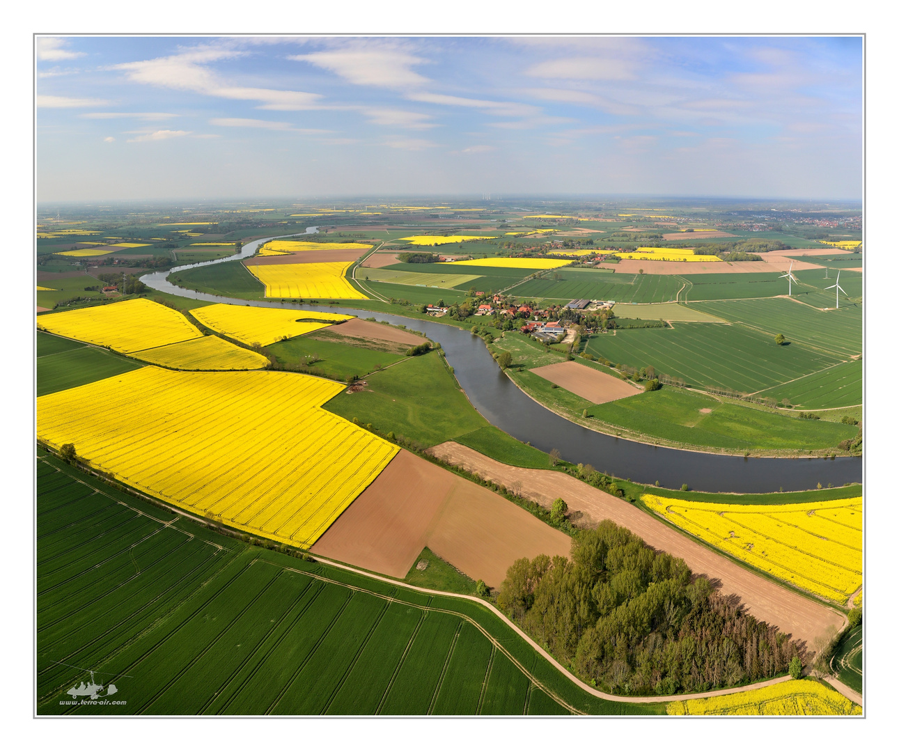 Gruß von der Mittelweser (Luftbild)