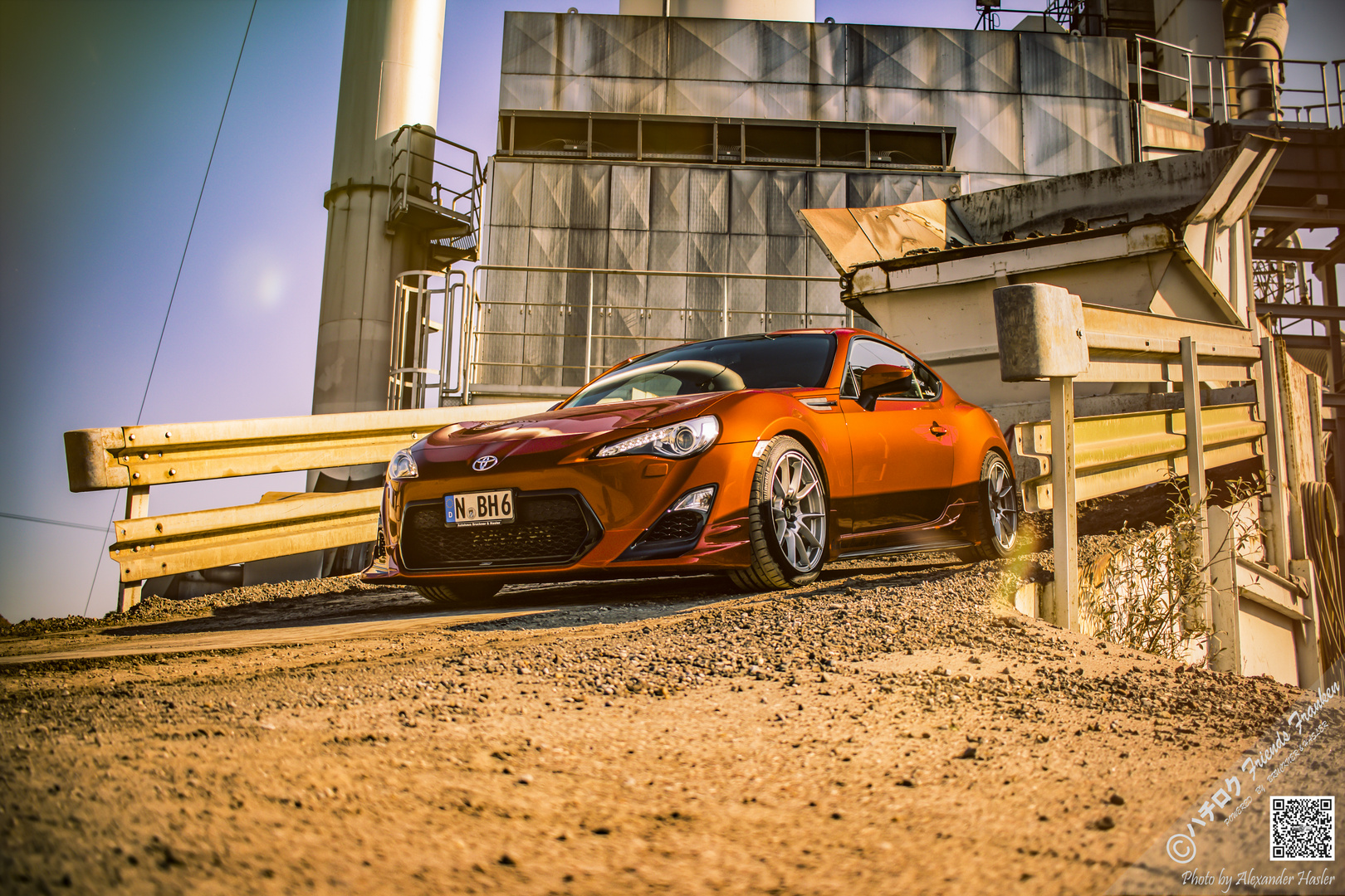 GT86 auf Kieswerk Rampe