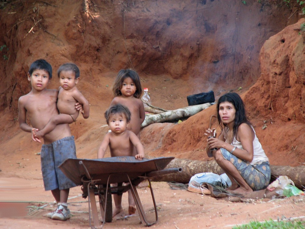 Guarani family of San Ignacio, Misiones, Argentina