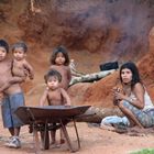 Guarani family of San Ignacio, Misiones, Argentina