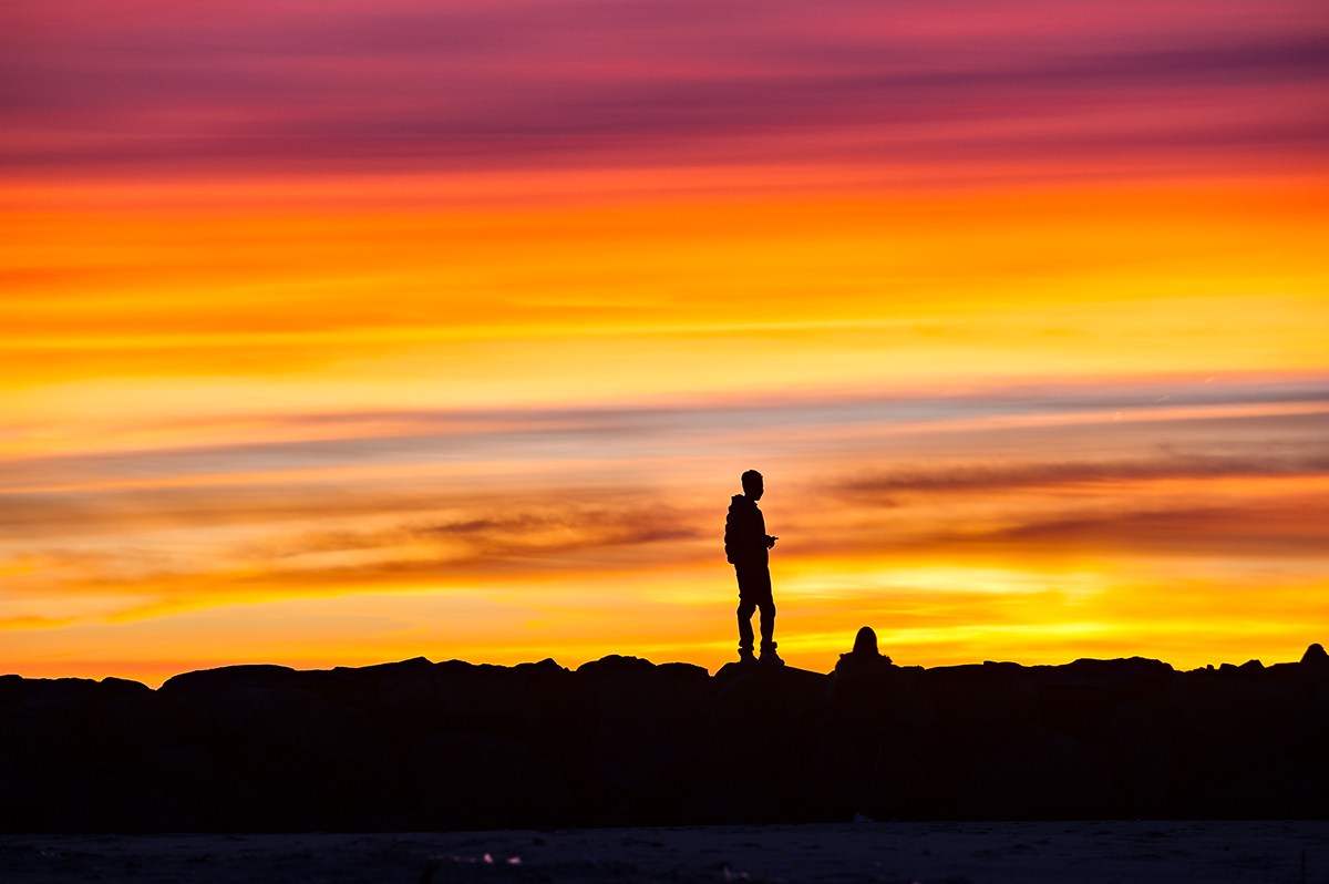 Guardando il tramonto