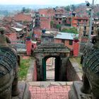 Guards at the Uma Maheshwor Temple in Kirtipur