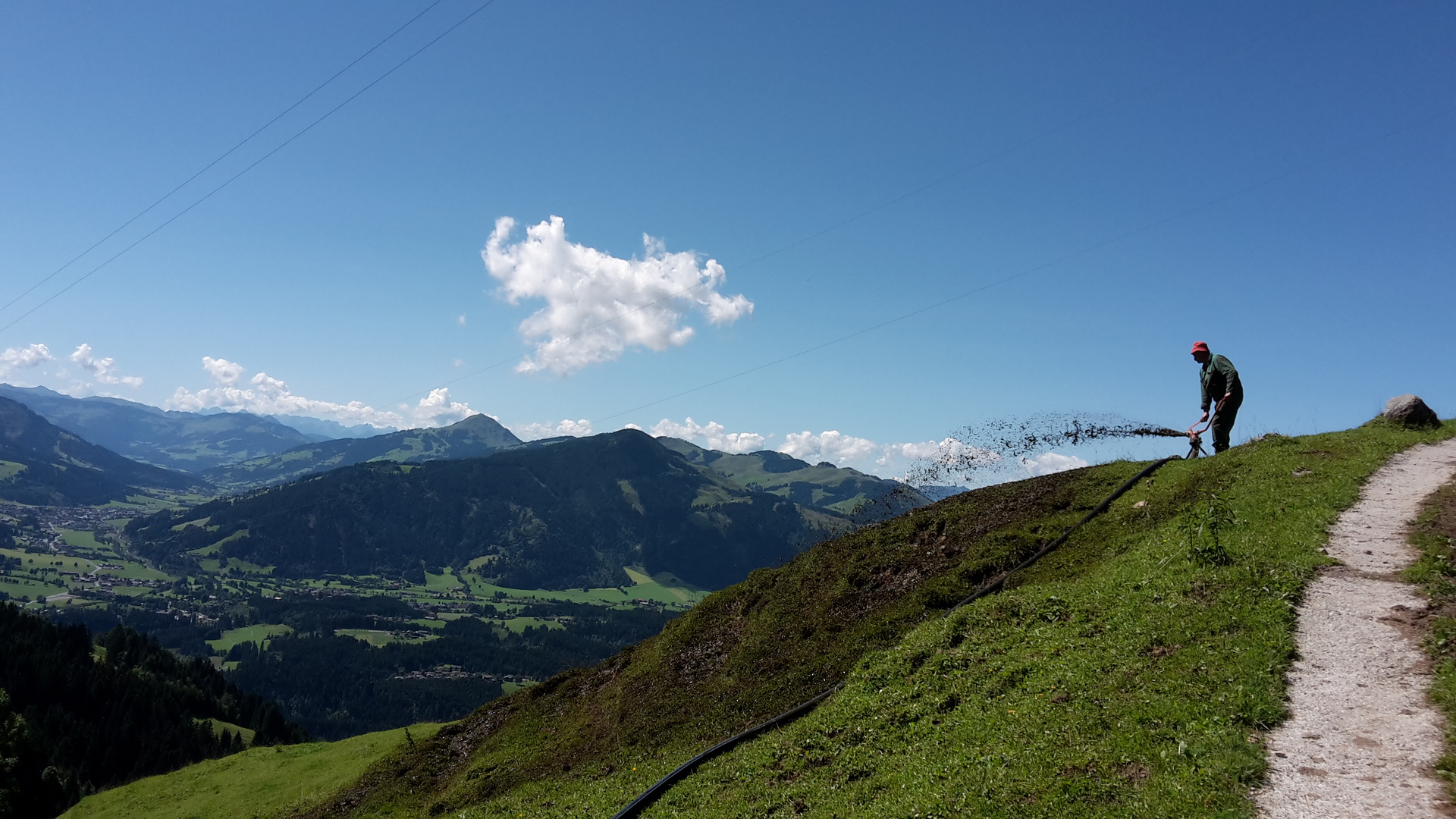 Güllen auf der Alm