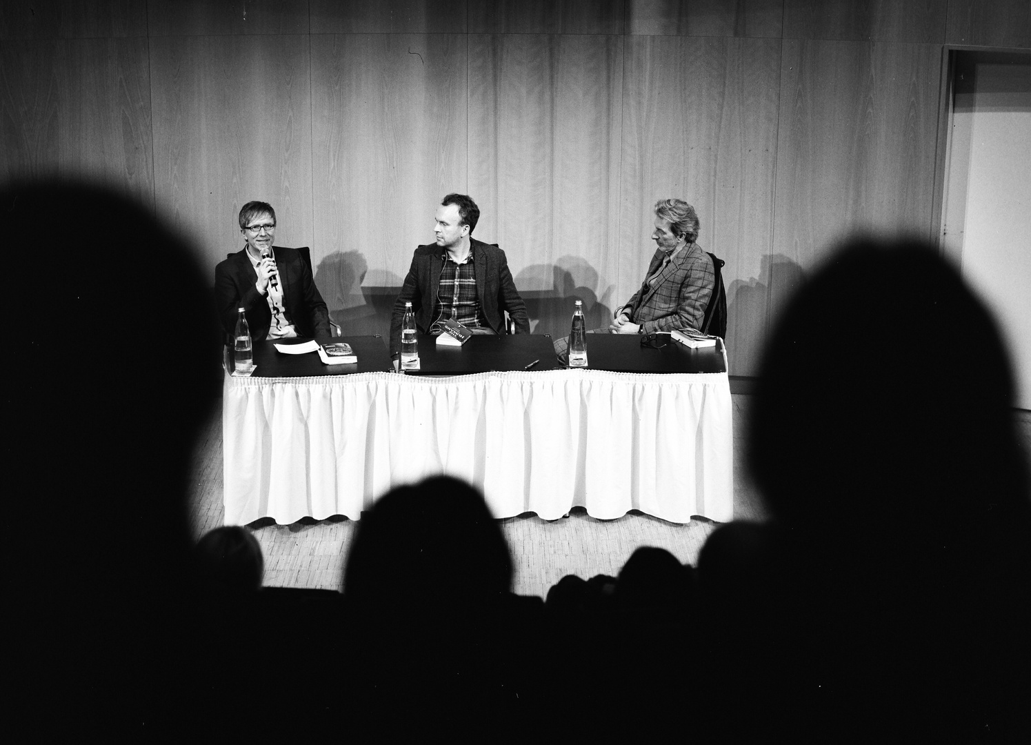 Günter Keil, Matt Haig und Rufus Beck im HCC Dortmund