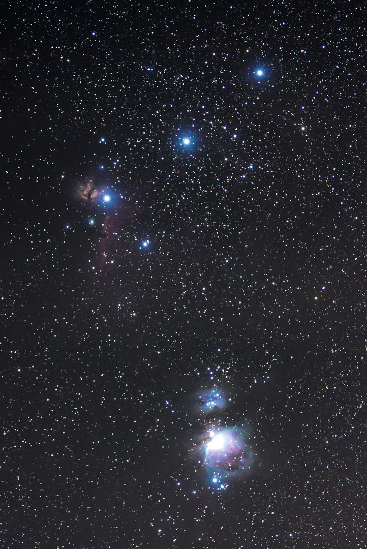 Gürtel und Schwert des Wintersternbilds Orion