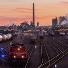 Güterbahnhof am Abend