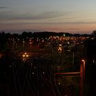 Güterbahnhof bei Nacht