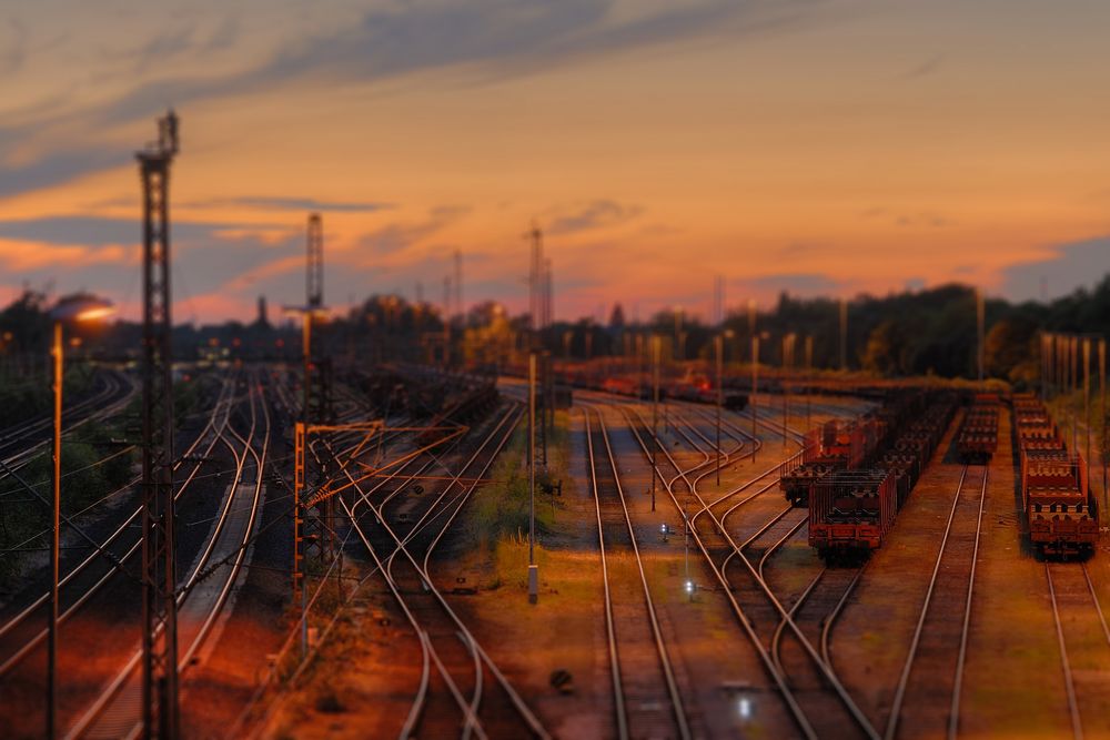 Güterbahnhof HDR miniaturisiert