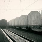 Güterbahnhof im Nebel