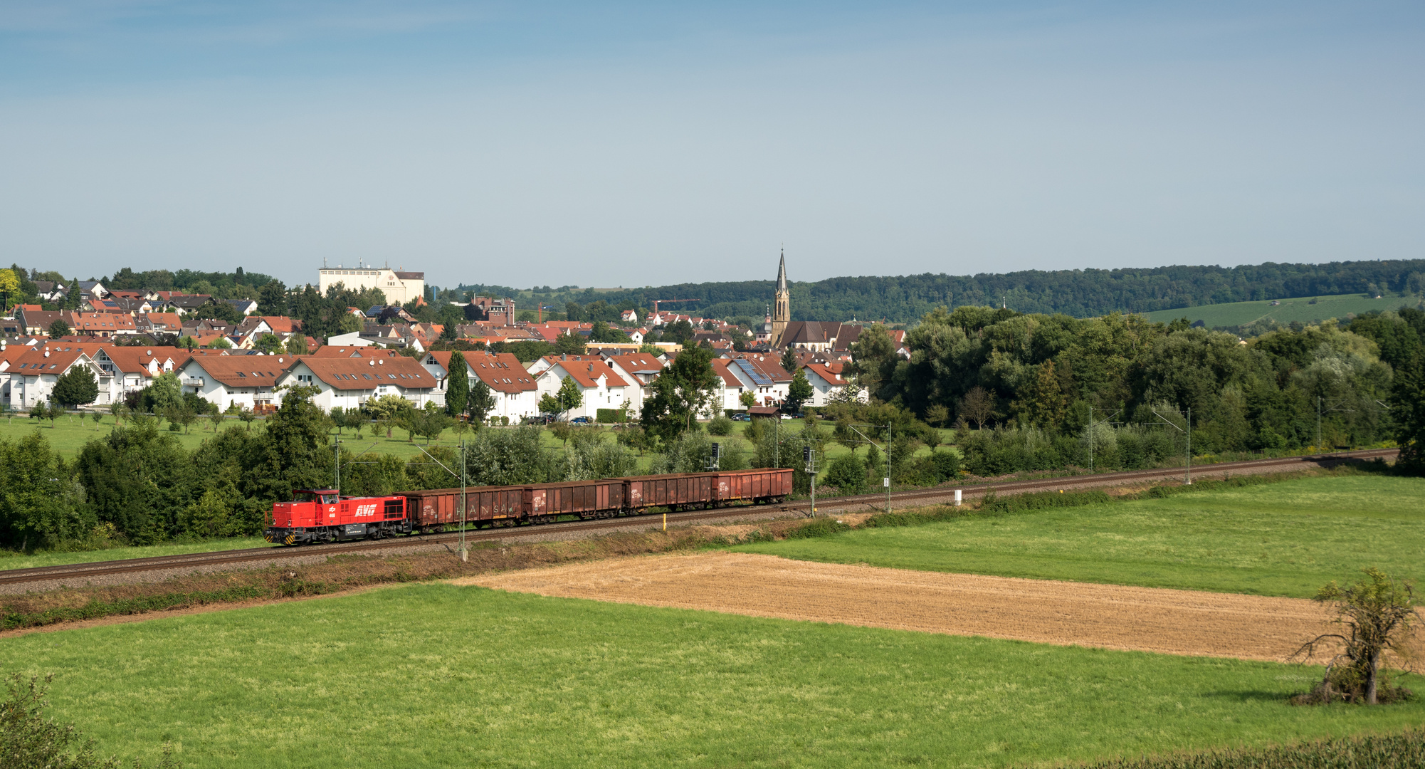 Güterzug am morgen