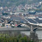 Güterzug auf der Eisenbahnbrücke von Sclessin (B)