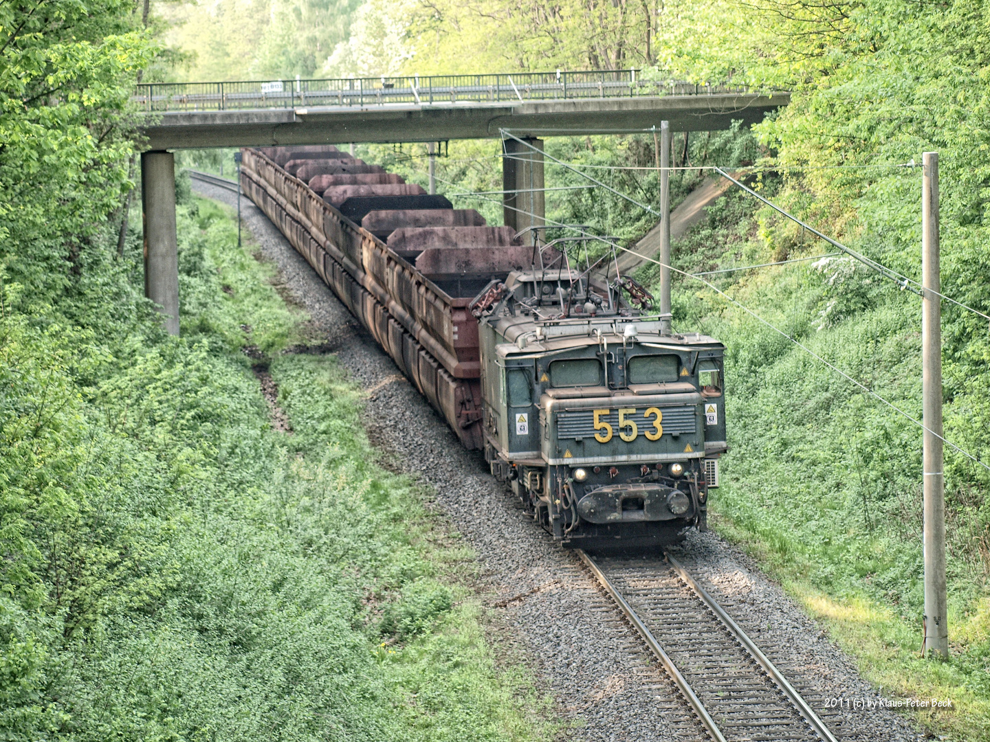 Güterzug der Firma Rheinbraun