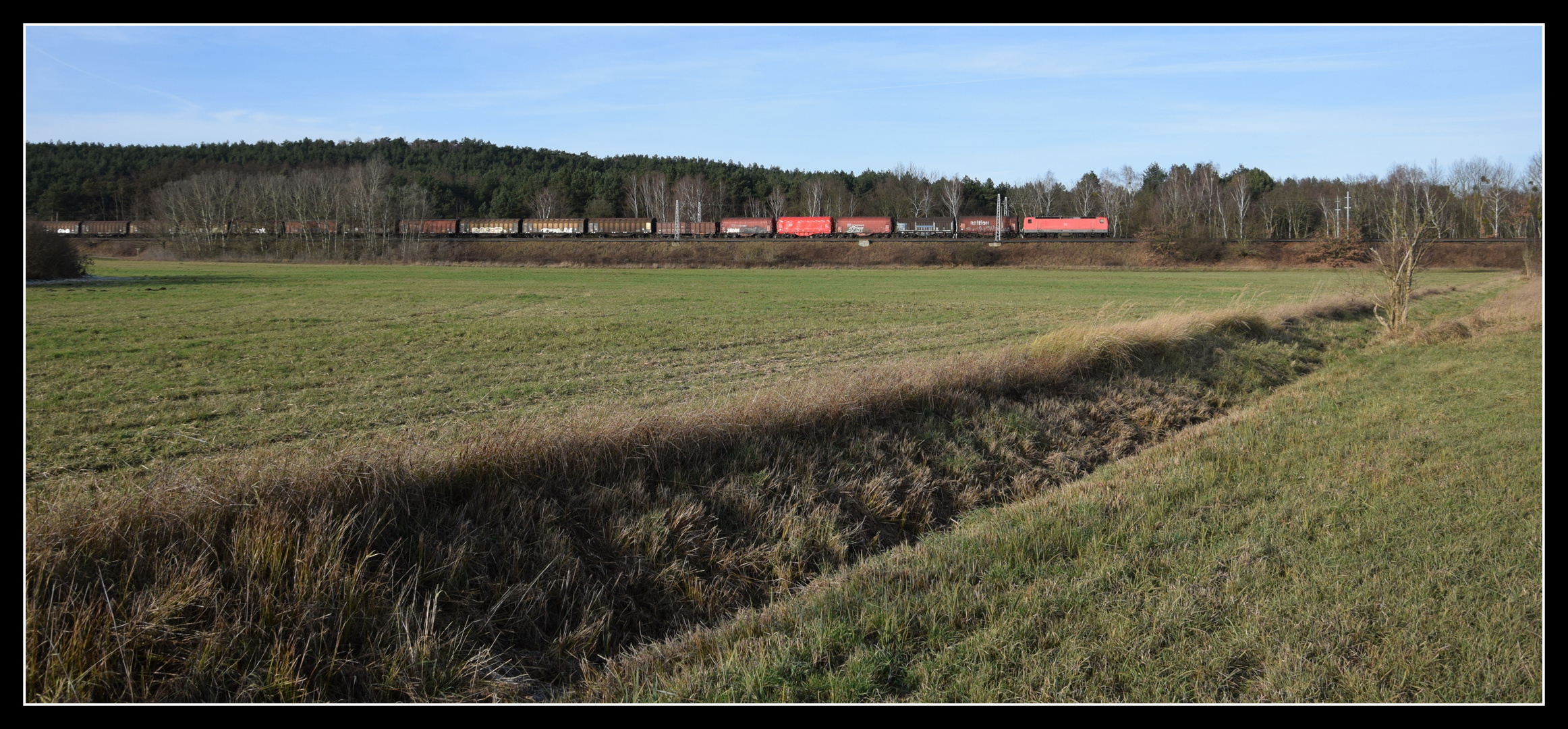 Güterzug im Brandenburger Land