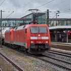 Güterzug mit 152 086 im Regensburger Hauptbahnhof