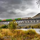 Güterzug mit einer RailCare Euro 4000 nordwärts auf der Nordlandsbanen bei Grong