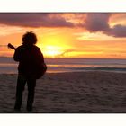 Guitar and sunset