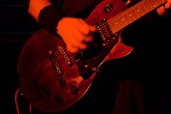 Guitar of the red light Guitarist