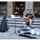 Guitar player with doves