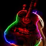 Guitare de ma fille... 1er essai Light Painting !!