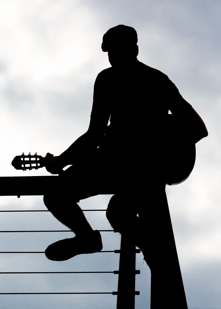 guitariste silhouette