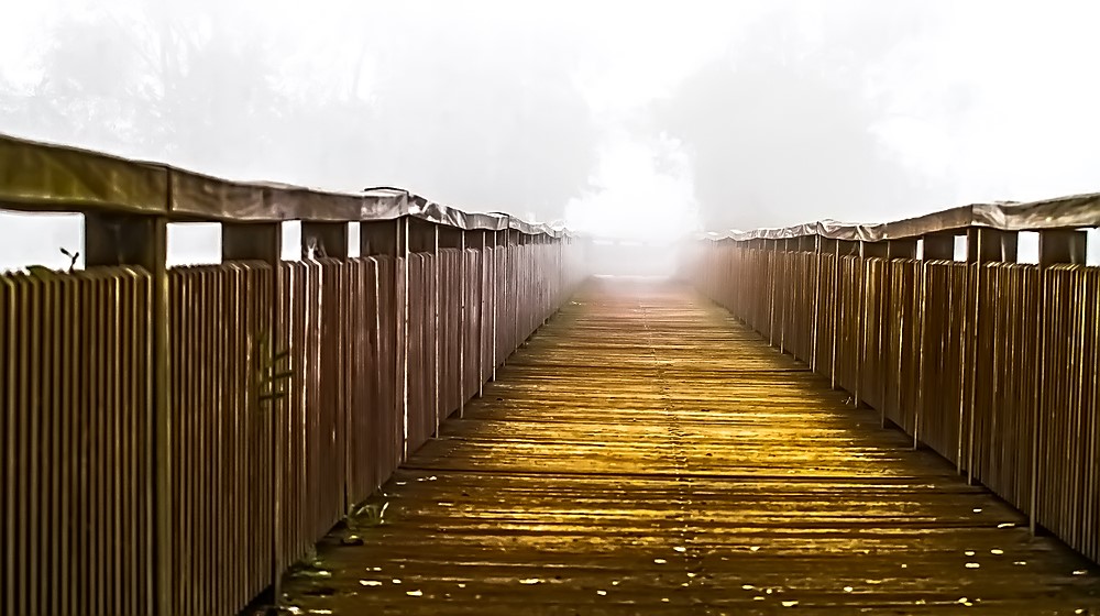 Guldene Brücke und der Morgennebel