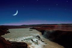 Gulfoss by night