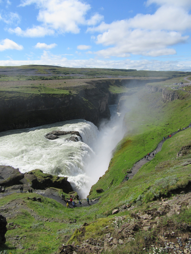 Gulfoss Wasserfall - der untere Teil 