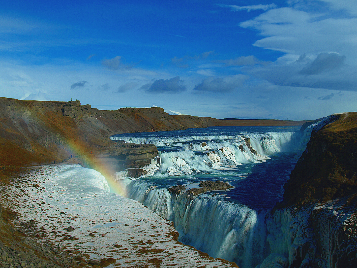 Gulfoss Wasserfall Island Foto And Bild Landschaft Wasserfälle Bach Fluss And See Bilder Auf 