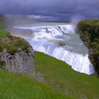 Gulfoss-Wasserfall mit Regenbogen 2004