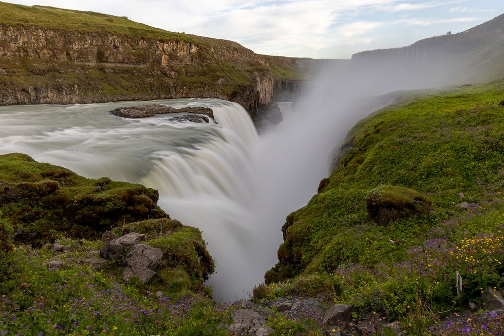 Gullfoss am Abend