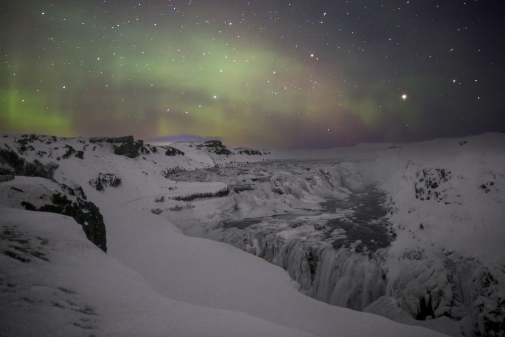 Gullfoss-Aurora 