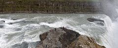 Gullfoss (Aussichtspunkt mit Blick auf beide Fallstufen)