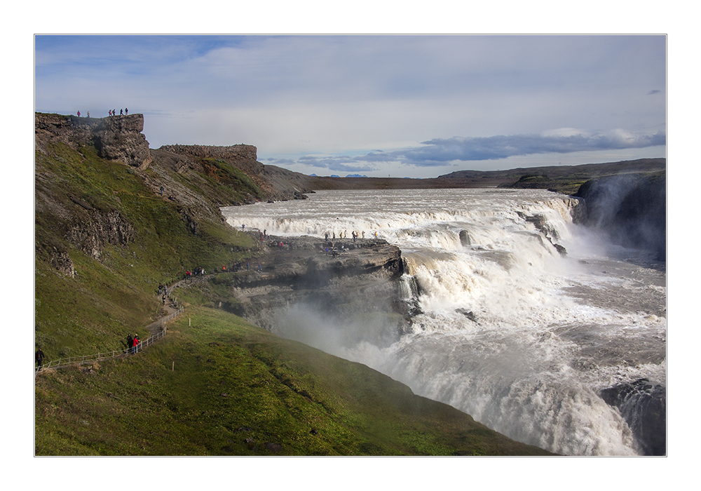 Gullfoss, der goldene Wasserfall