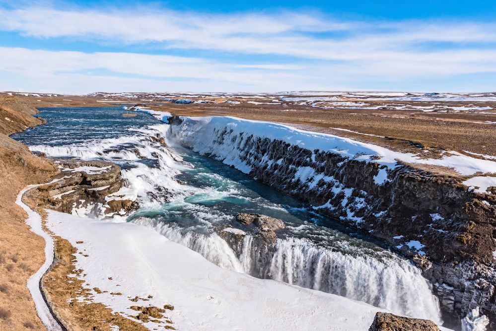 Gullfoss im Winter