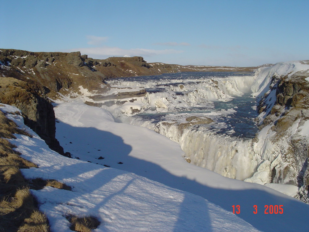 Gullfoss in Iceland - during wintertime