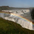 Gullfoss mit Regenbogen - alles echt :)