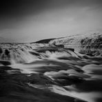 Gullfoss, Schnee und Eis