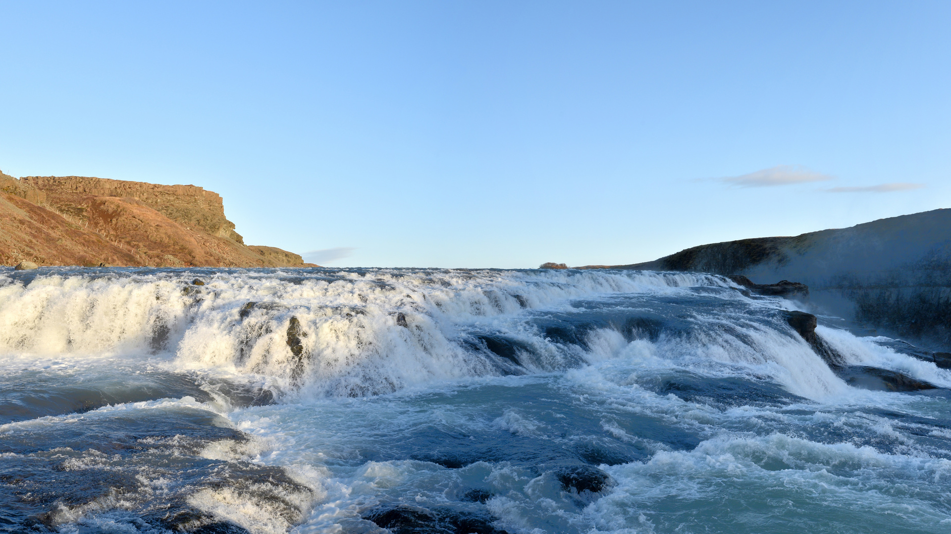 Gullfoss Wasserfall Island 