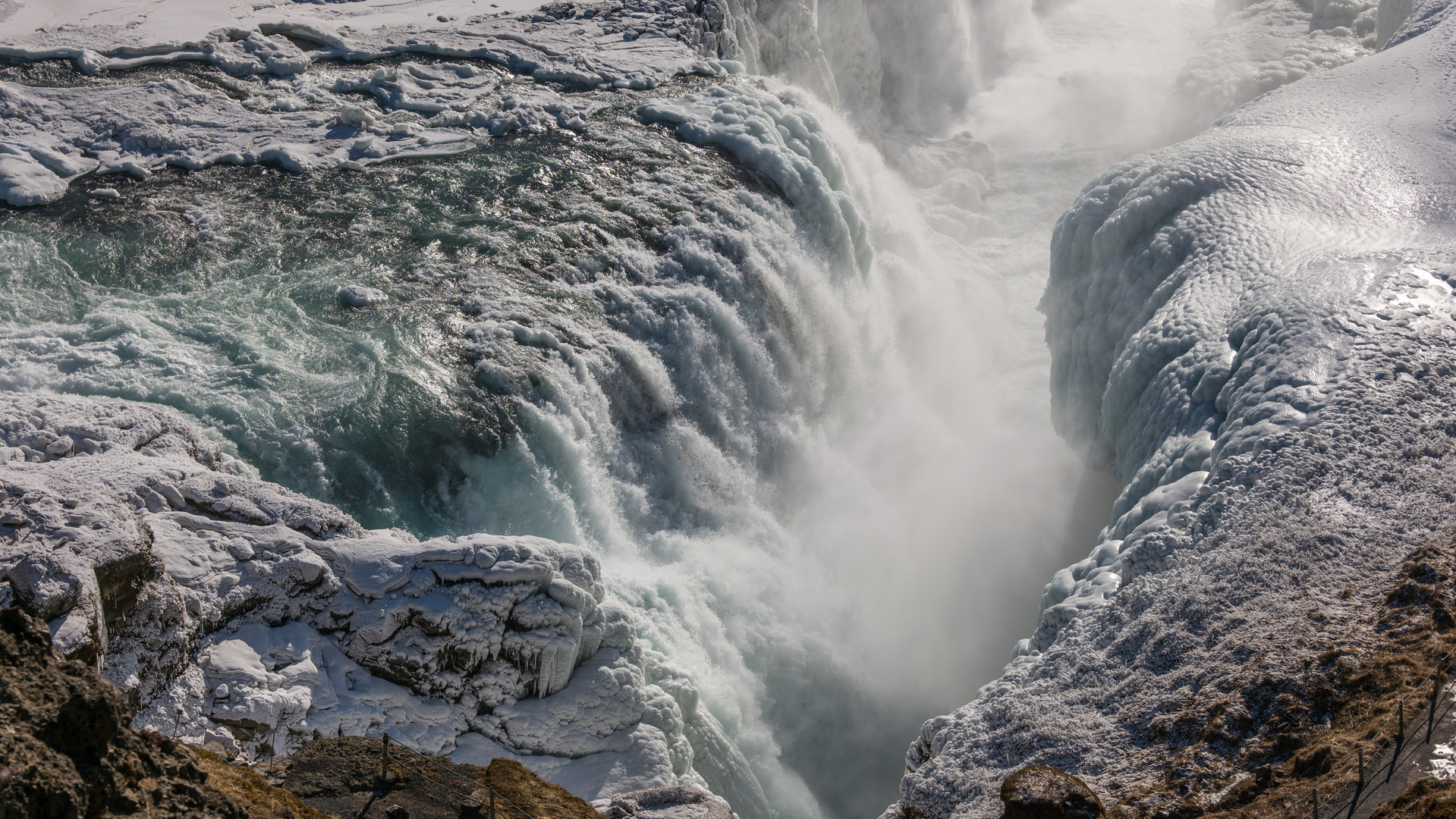 Gullfoss/Island im Winter