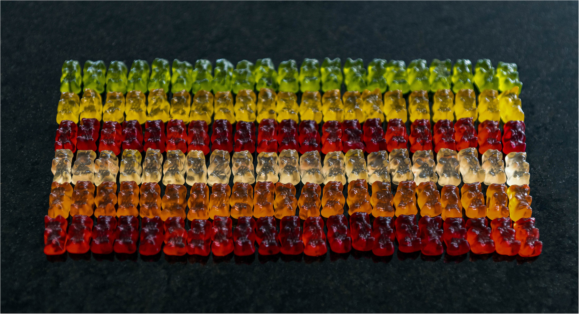 Gummibärchen aufgeräumt